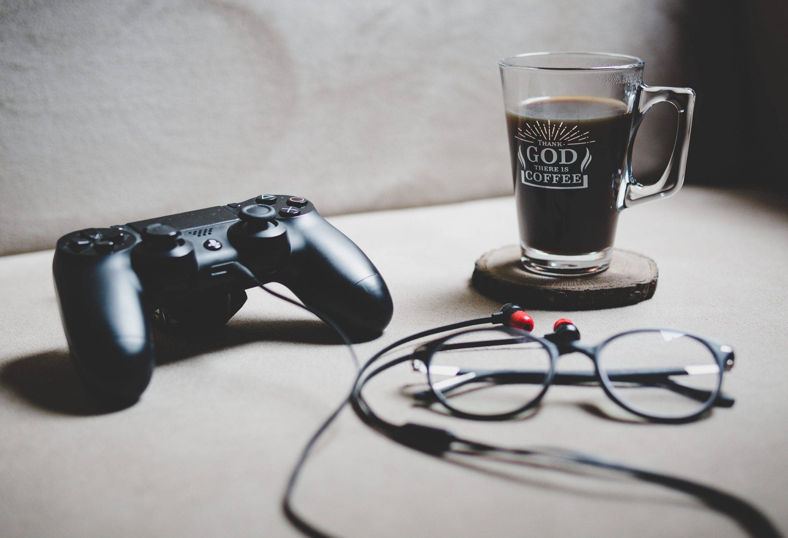 small rewords for work - Playstation and tea