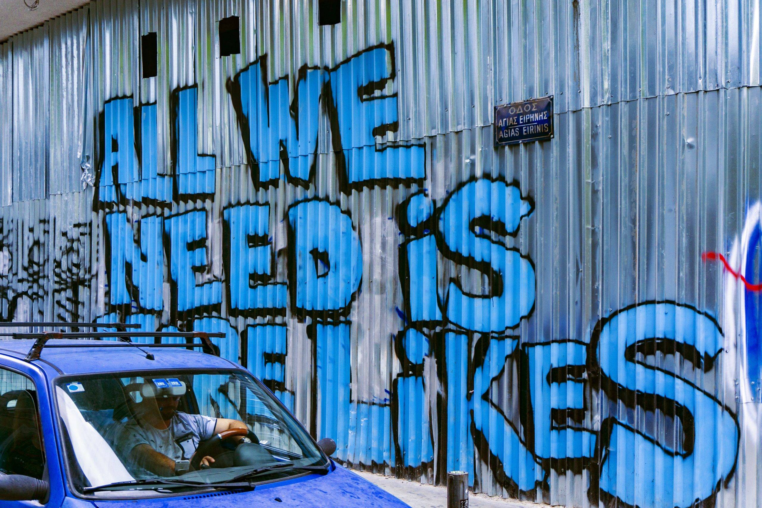 6 ways to adopt a minimalist approach to social media - graffiti of likes in Madrid