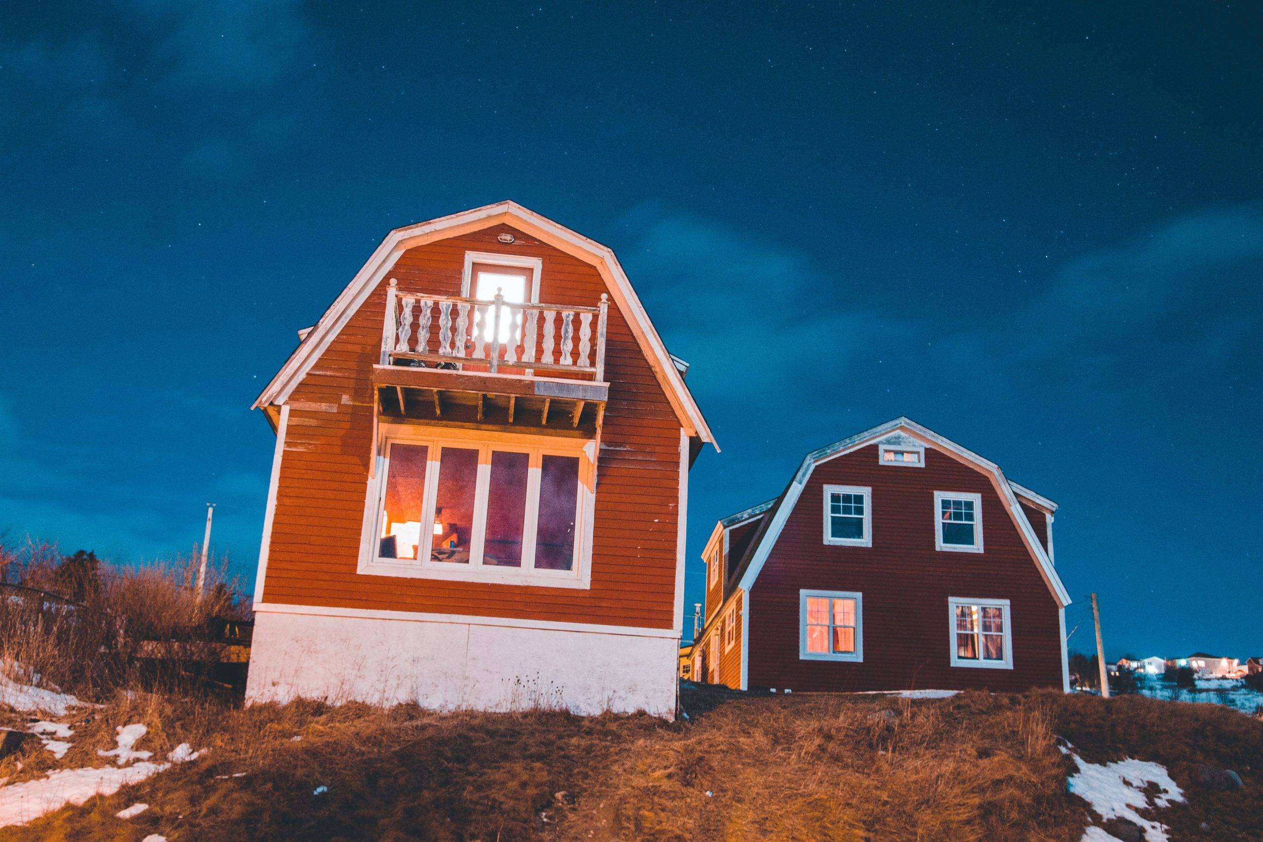 The best ways to spend time indoors - houses in Scandinavia at night