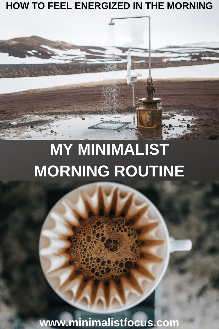 Minimalist morning routine pin
