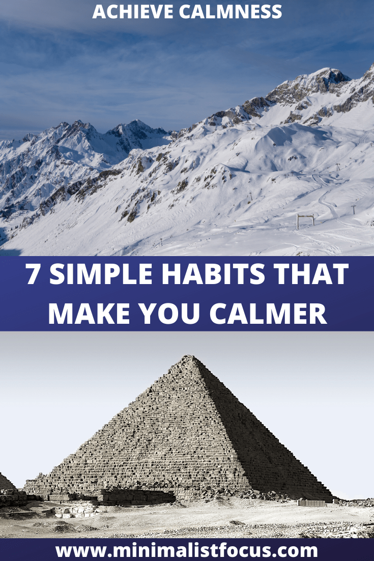 Habits that make you a calmer person pin
