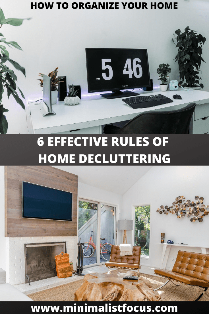 6 Effective Rules of Home Decluttering pin