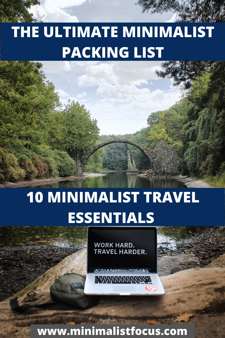 Minimalist Travel essentials - minimalist packing list pin