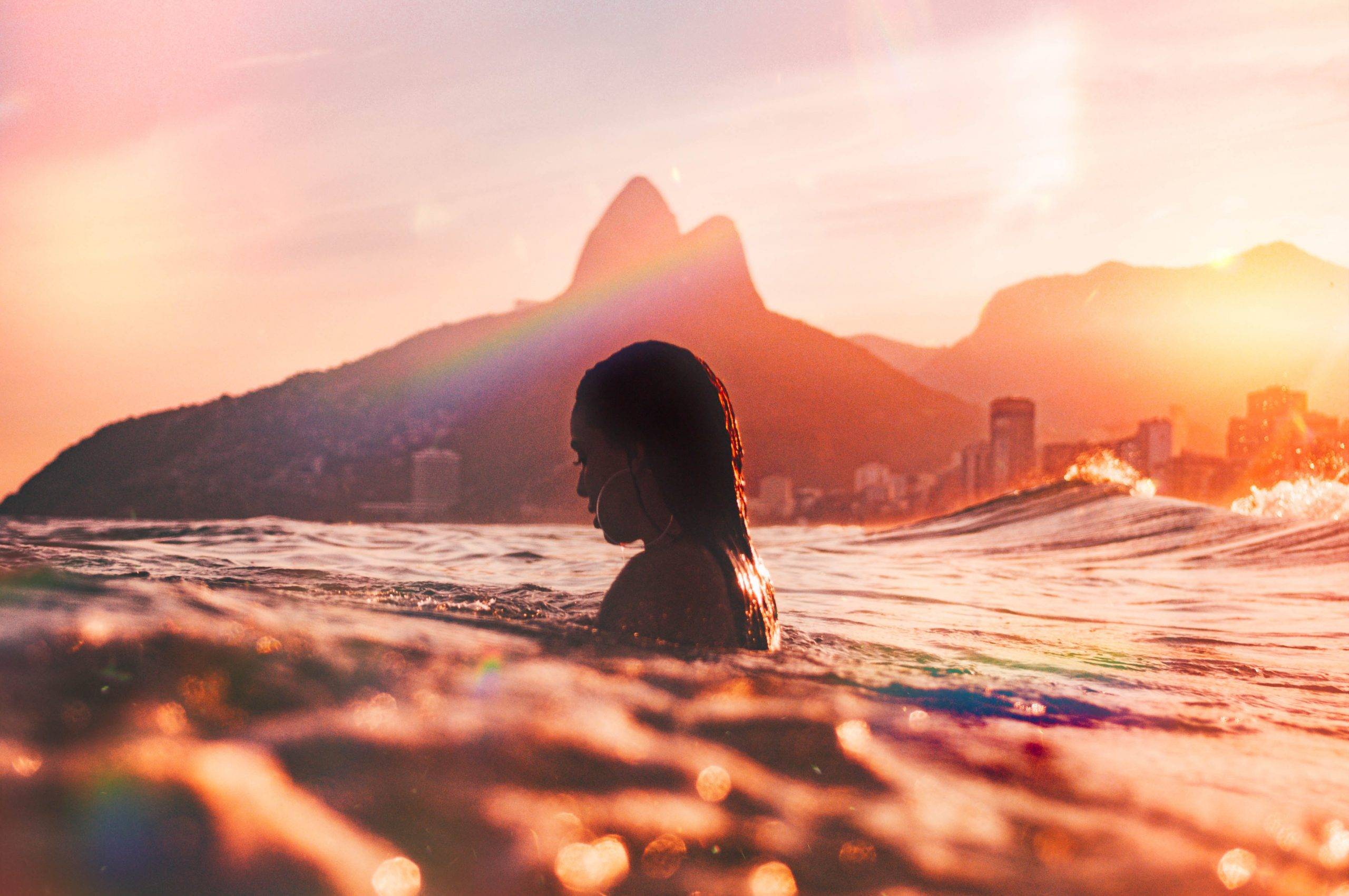 Principles of Lifestyle Design - girl swimming in Rio de Janeiro