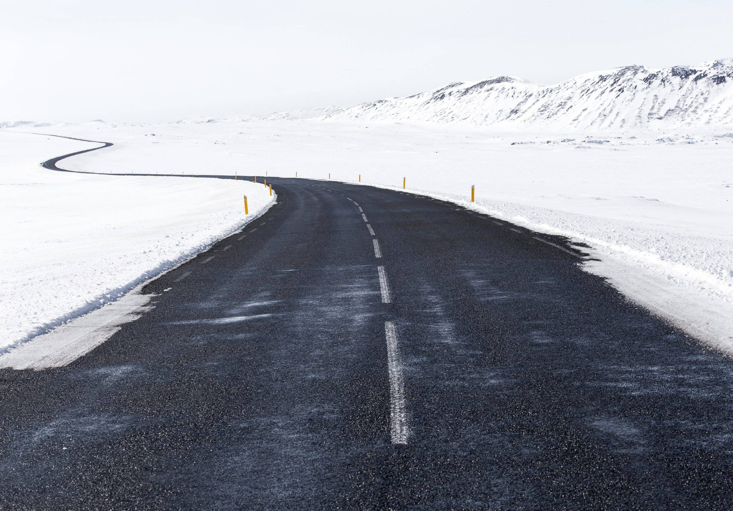 10 Powerful Lessons That The Year 2020 Taught Me - empty road with snow in Iceland