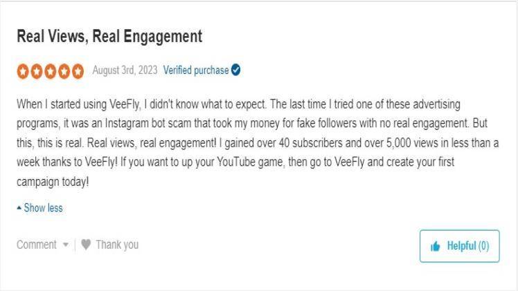 VeeFly YouTube Promotion Review Elevate Your Videos Performance