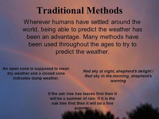 Traditional Methods of Predicting Rain