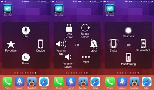 Using AssistiveTouch to Capture Screenshots