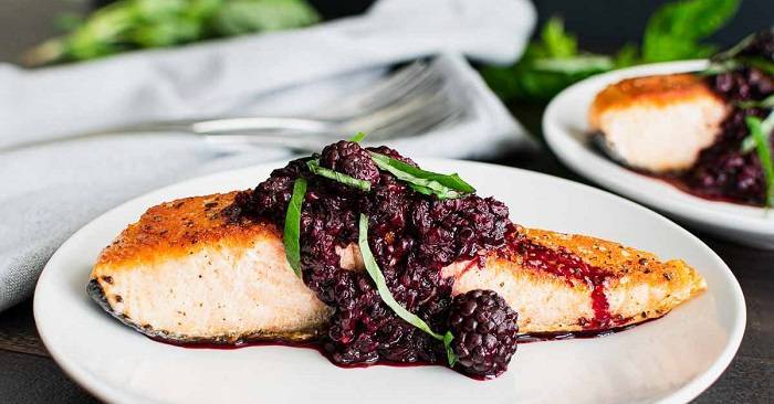blackberry glazed salmon social