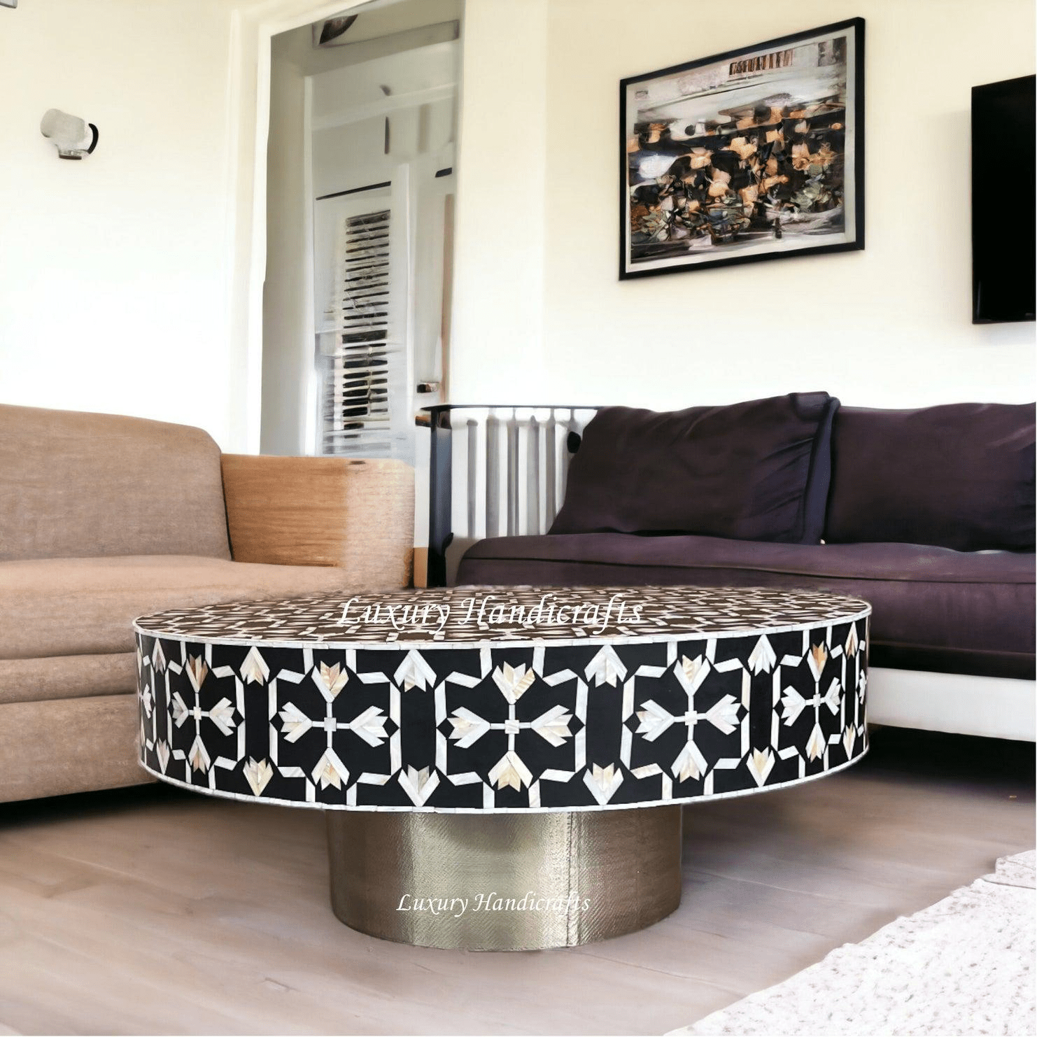 mother pearl inlay coffee tables home elegance