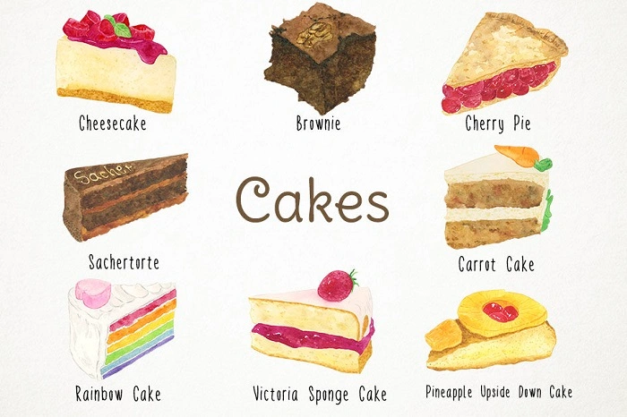 Types of Cake Clipart