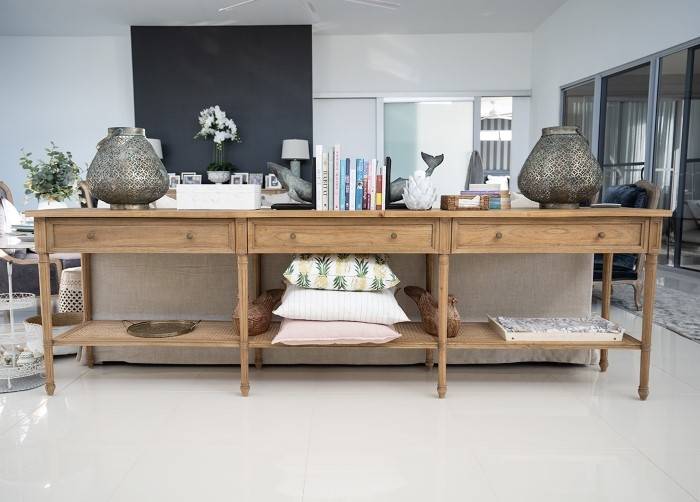 How to Style a Console Table Behind Couch