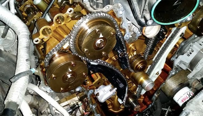 This could be caused by a timing belt or timing chain